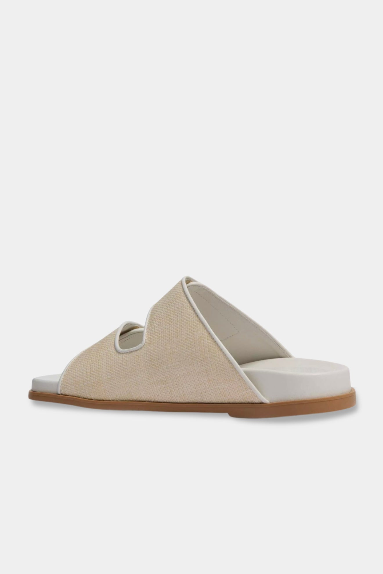 Vista traseira do Slide Palla MR off white com textura natural e perfil clean
