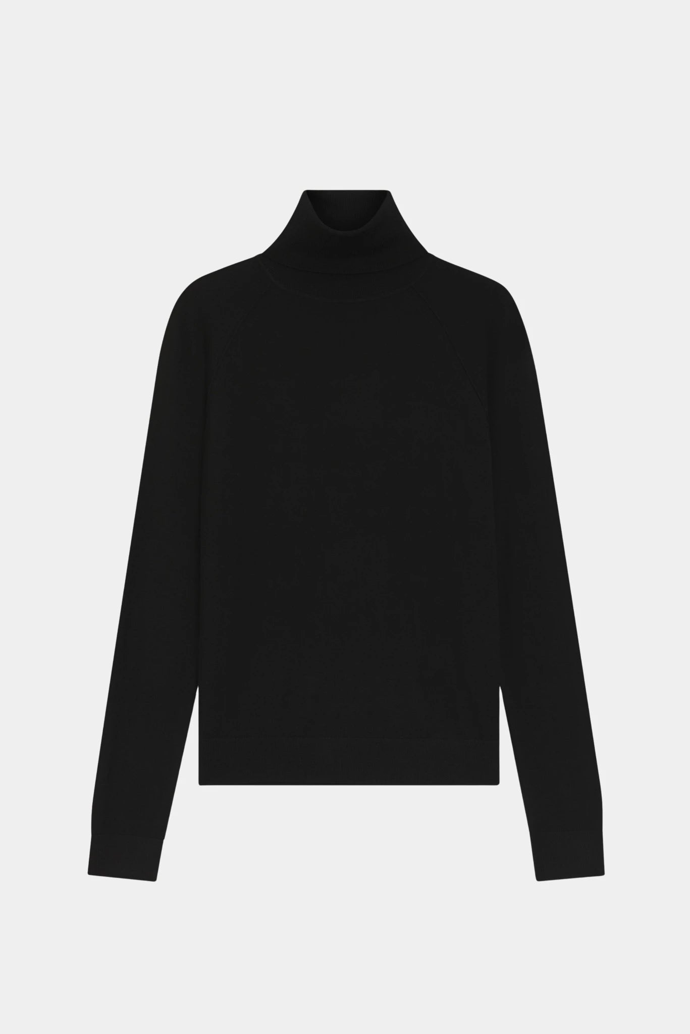 Tricot Frizani Hugo Boss preto de gola alta em fundo neutro