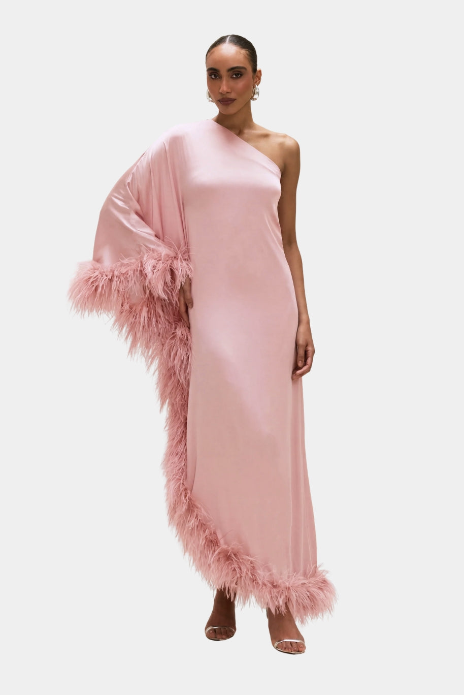 Vestido de Festa Longo Plumas