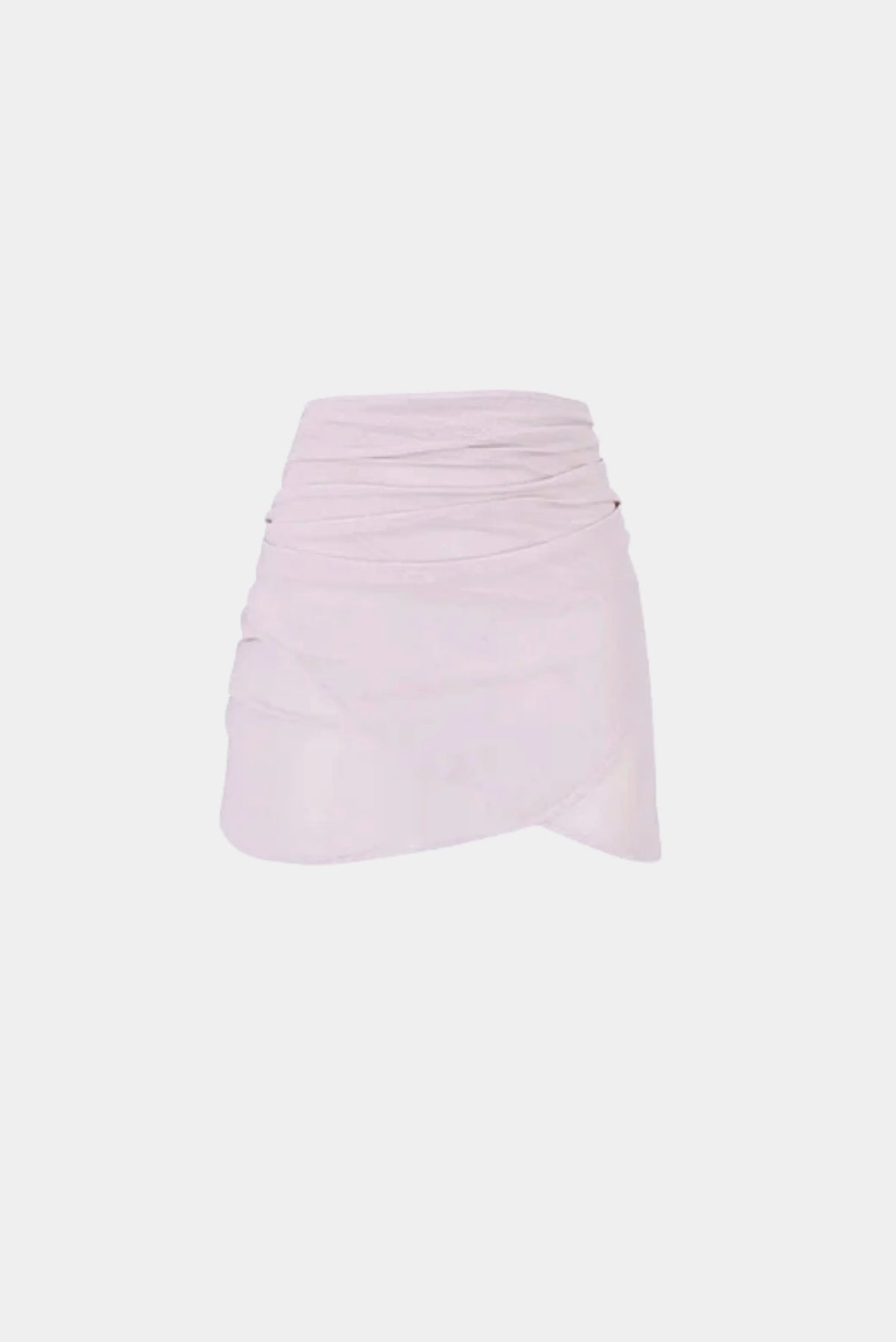 Pareô curto rosa com transpasse frontal em tule Ostra