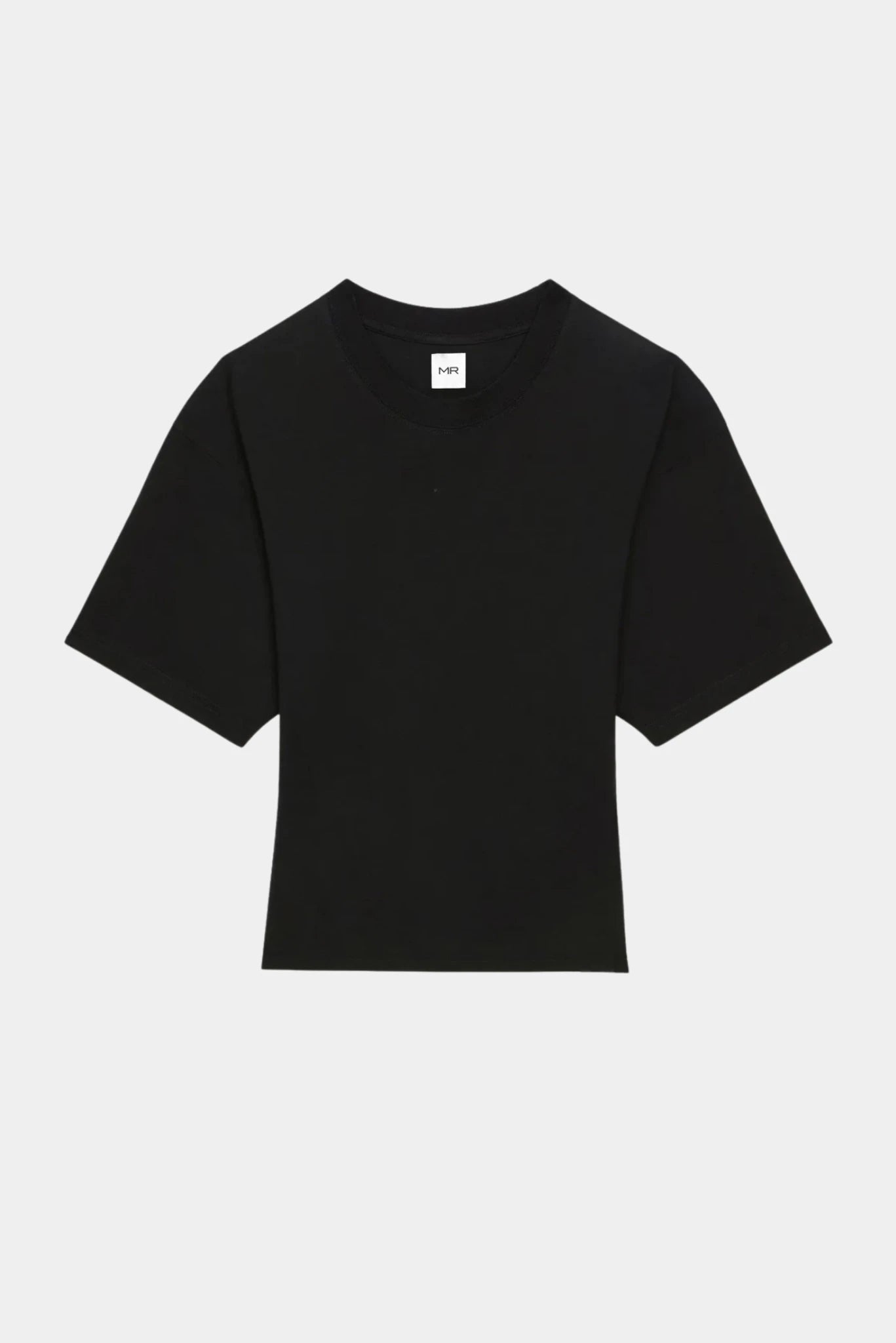 Camiseta Zolika MR em algodão pima preto com gola careca e mangas curtas