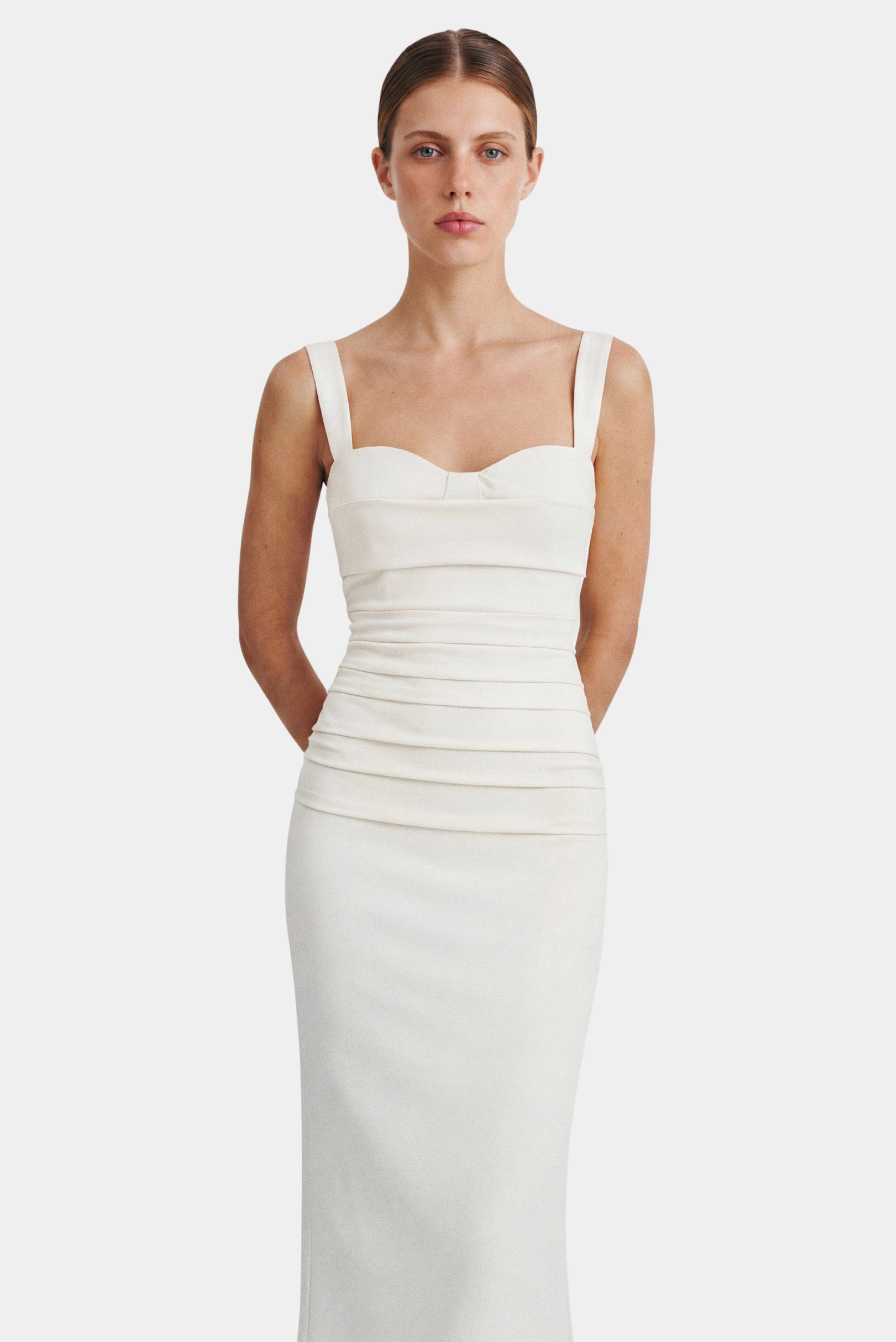 Vestido Midi Drapeado Victoria