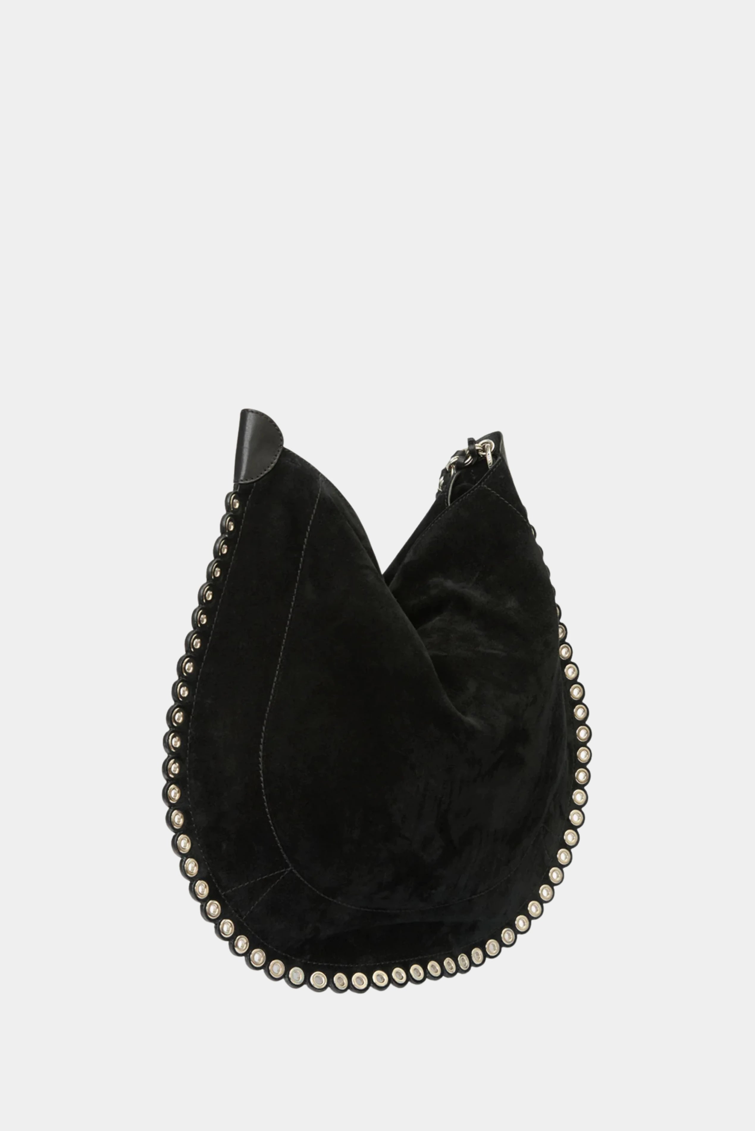 Bolsa hobo Isabel Marant Oskan preta com ilhoses metálicos nas bordas