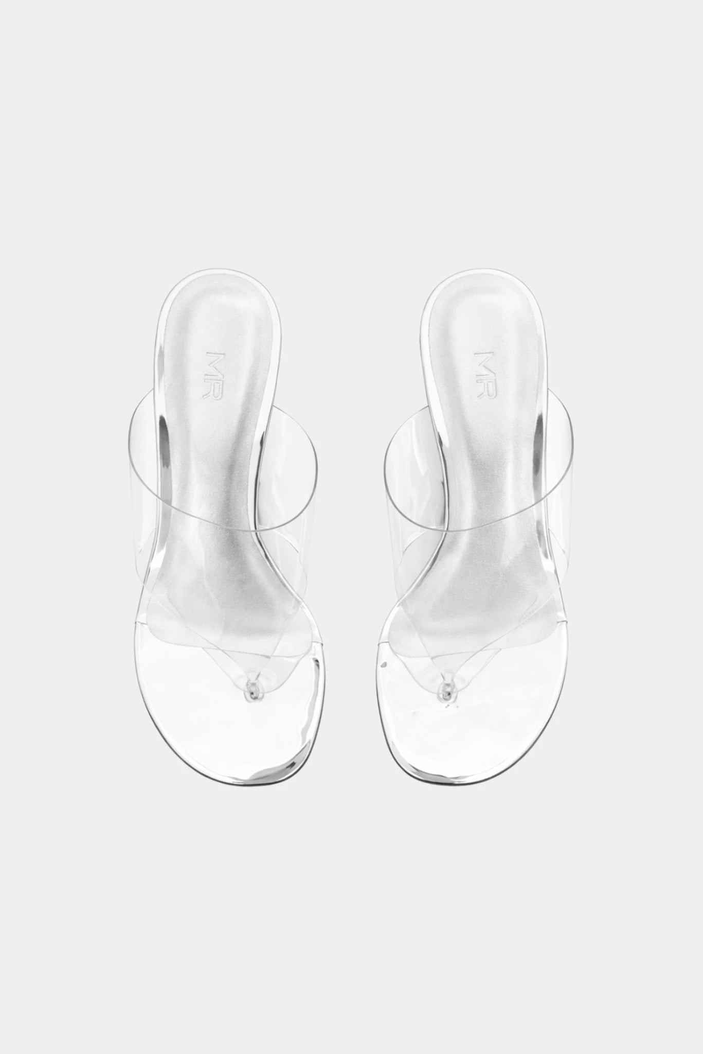 Sandalia Crystal com salto anabela transparente e acabamento clean sofisticado