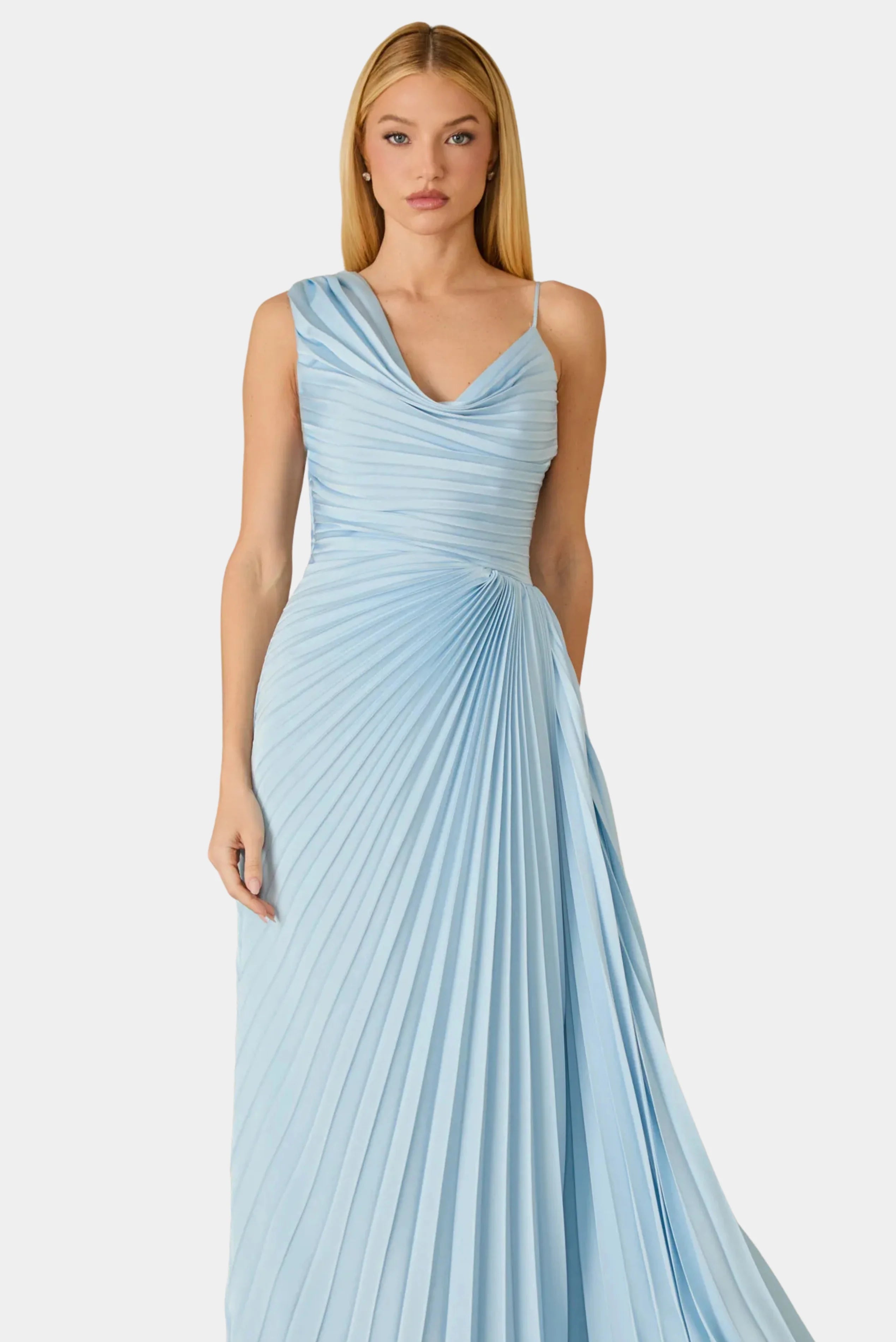 Vestido Longo Cecilia Plissado