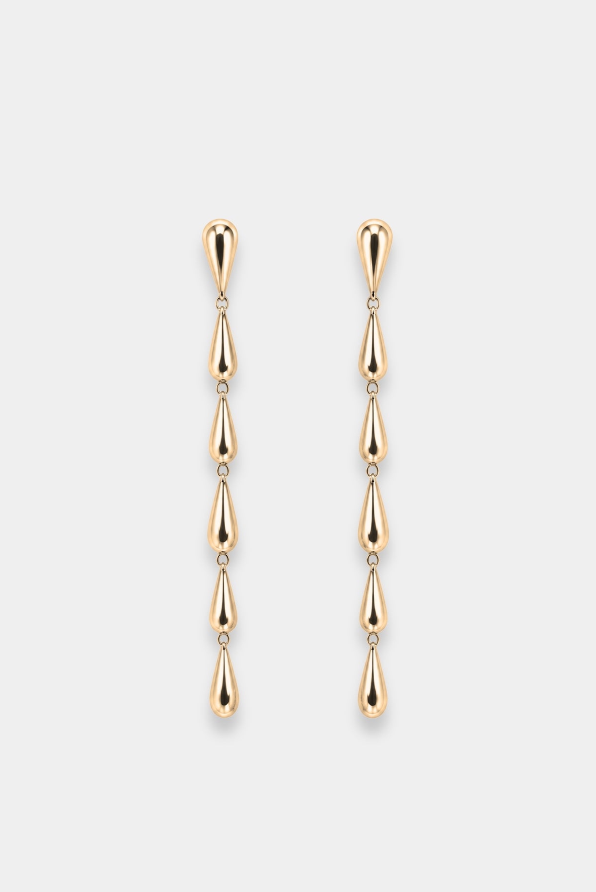 Brinco Pendente Gota Azuma em dourado, pingente em formato de gota