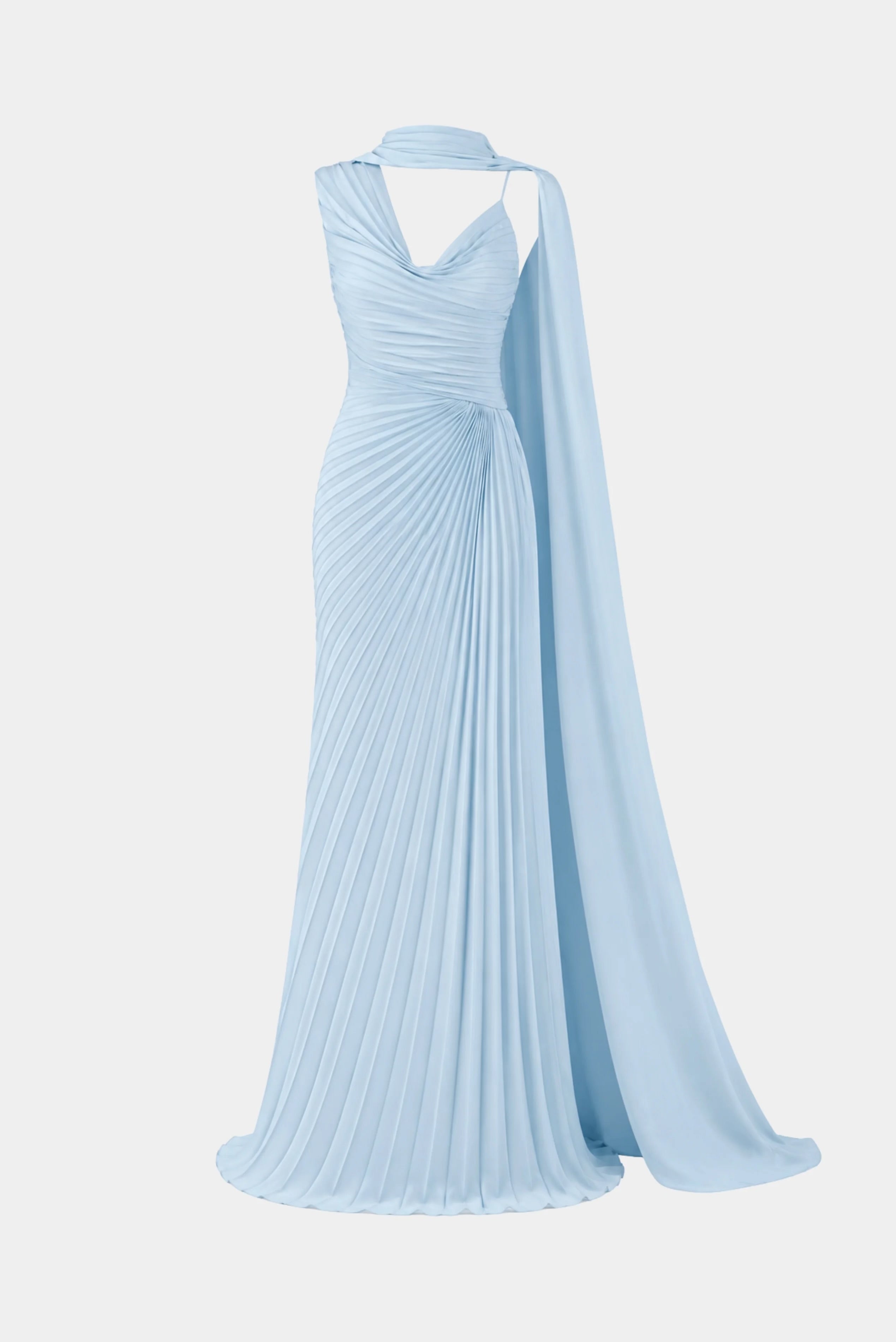 Vestido Longo Cecilia Plissado