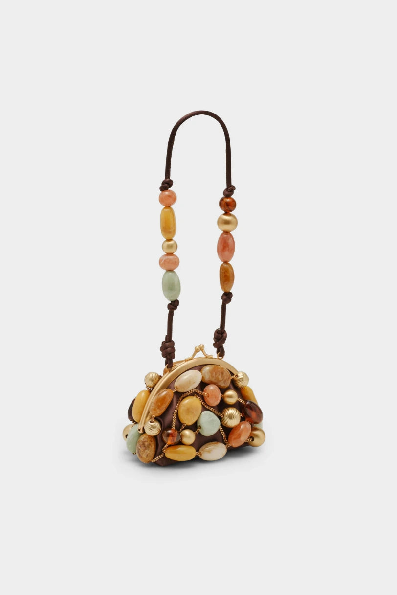 Bolsa Mercier Cult Gaia vista de frente com fecho de clique dourado