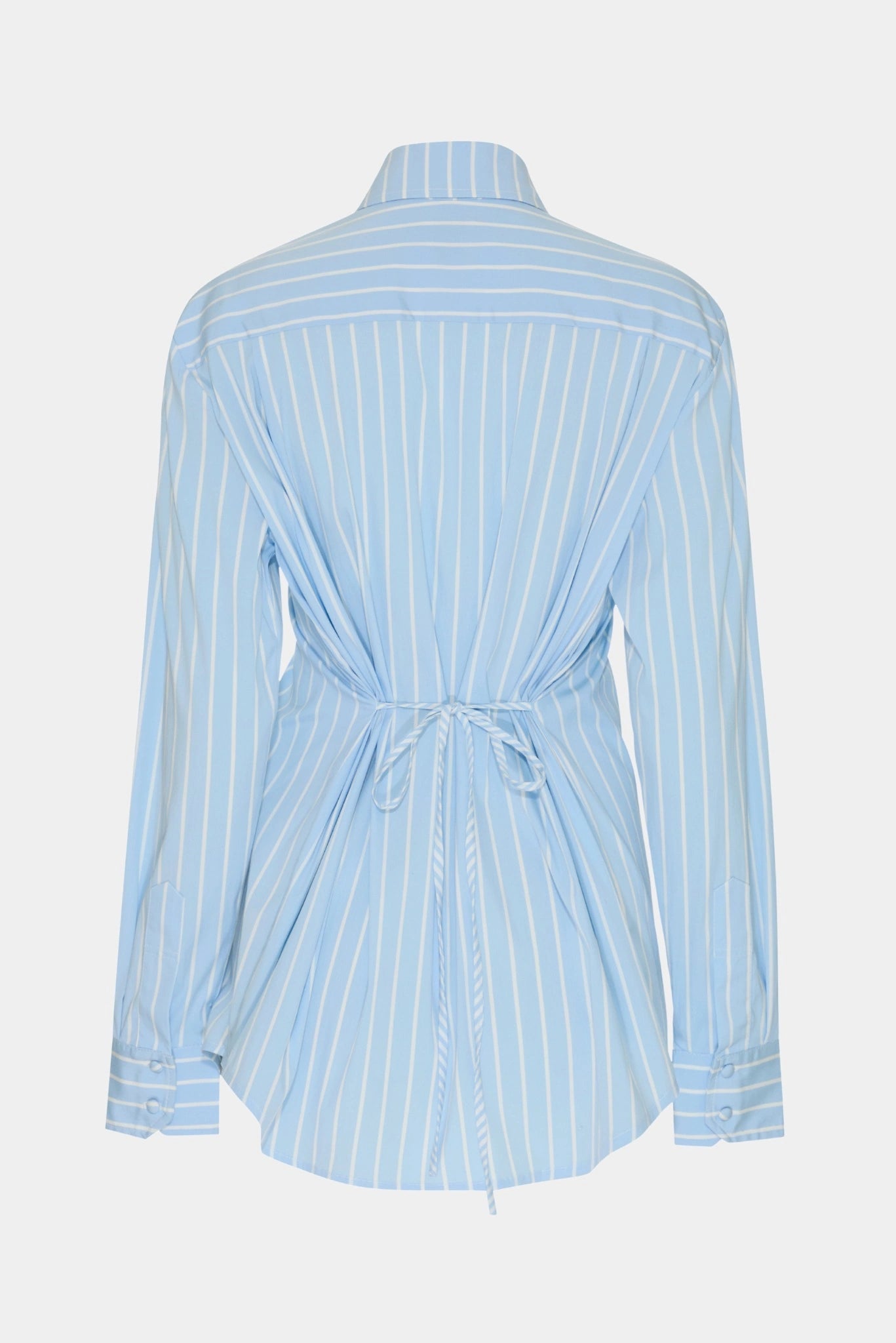 Camisa Listrada em Tricoline Lila