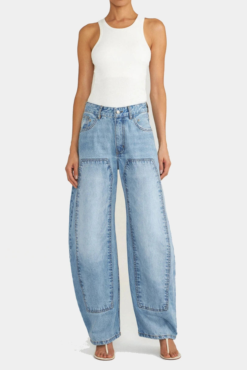 Calça jeans ARC Layer LDnim lavagem média modelagem ampla no corpo