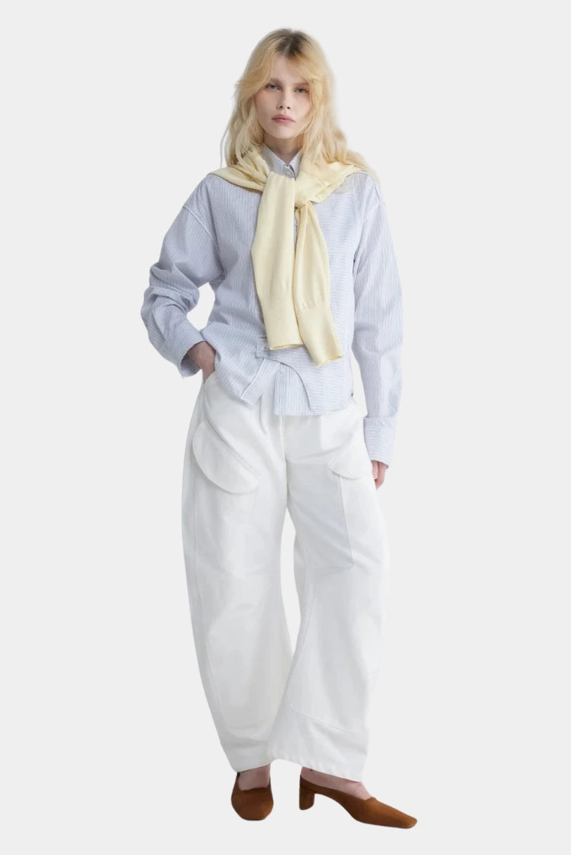 Calca Rift Francesca off white cargo pantalona vista de frente