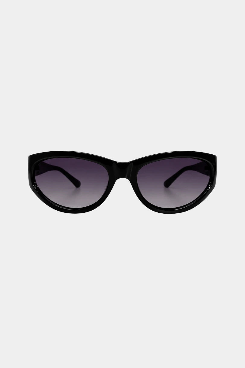 Óculos de Sol Techno MR preto com lente degradê, armação de acetato, vista frontal