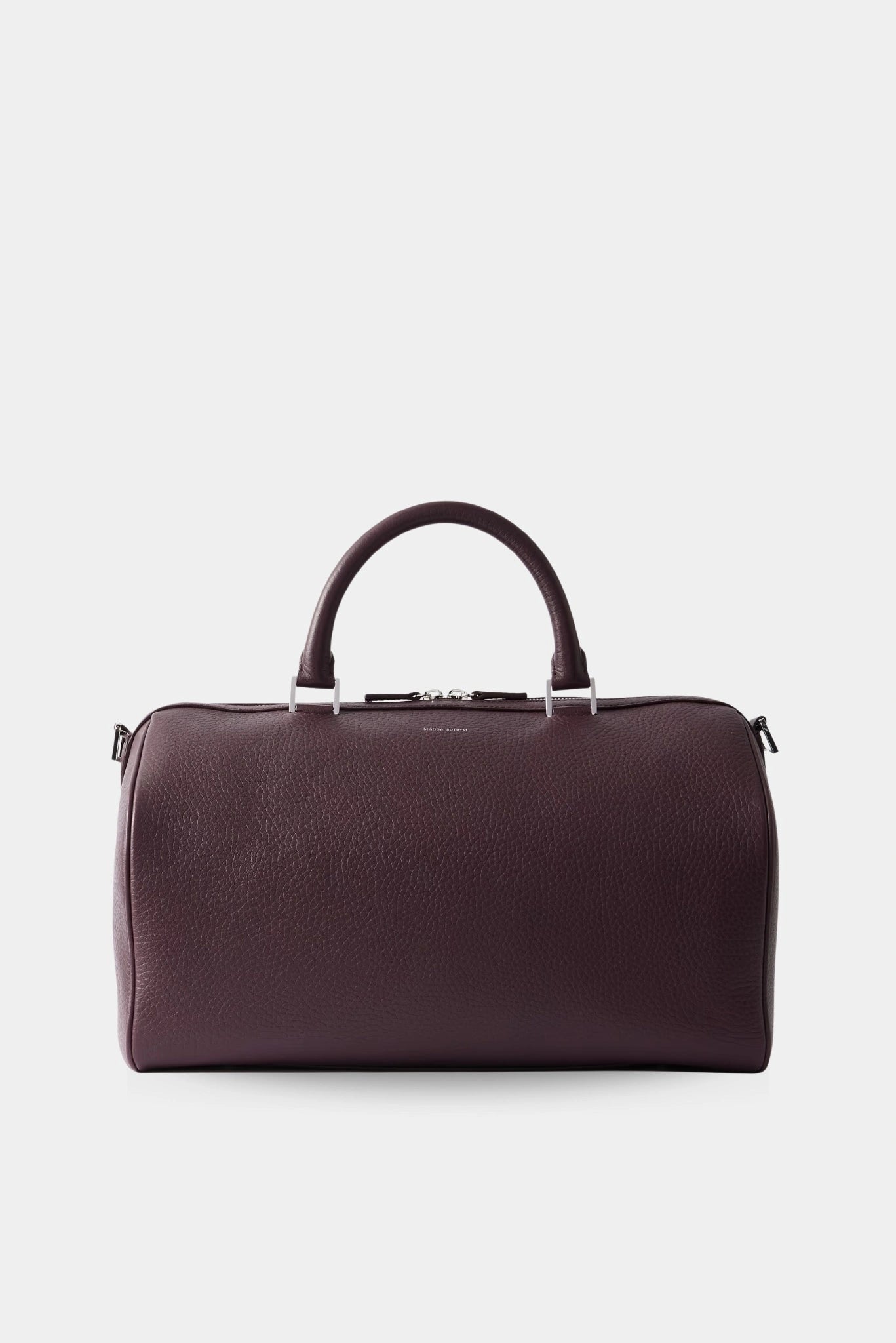 Bolsa tote grande Magda Butrym em couro granulado vinho escuro com design estruturado e acabamento refinado