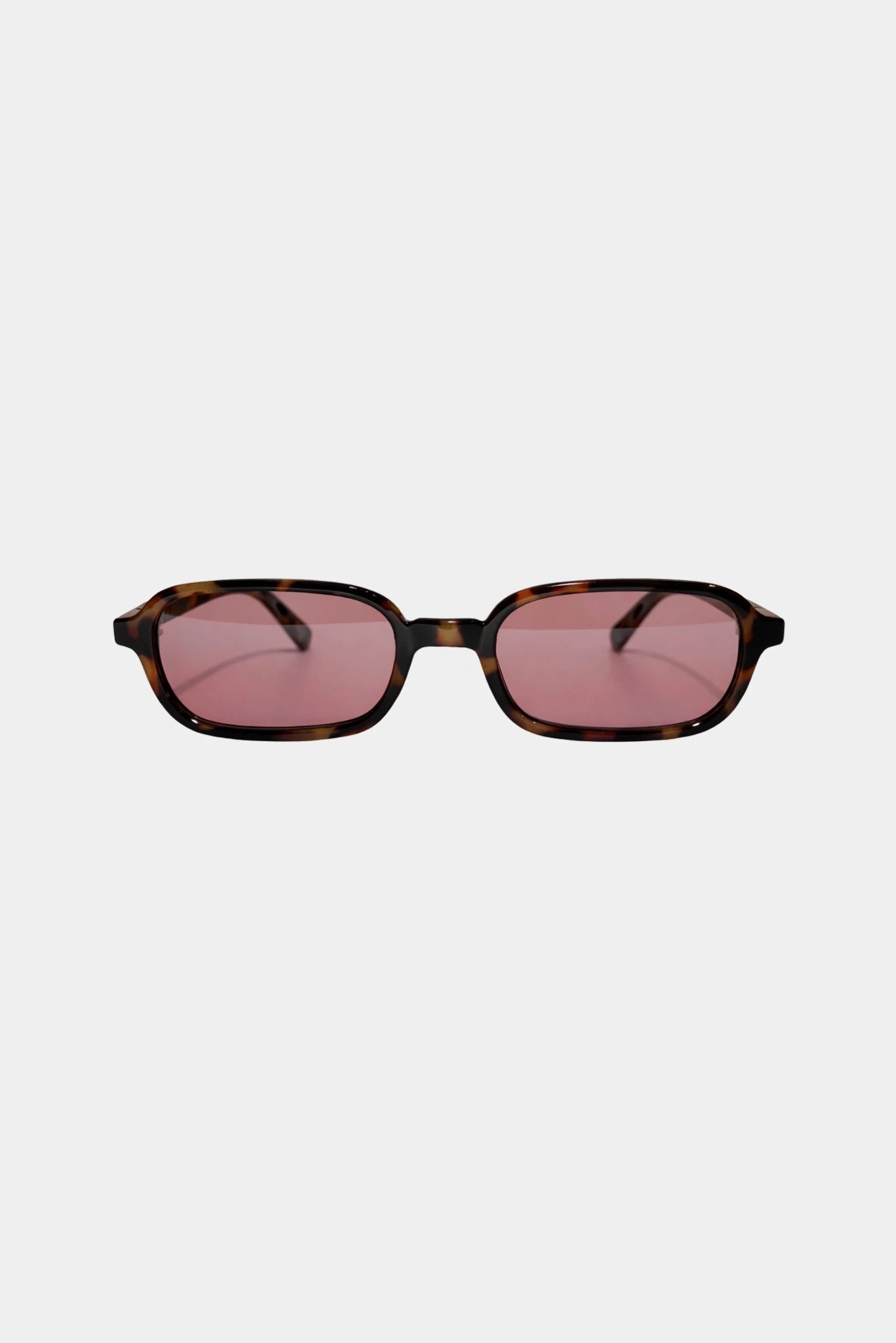 Óculos de sol Soho MR em acetato tartaruga com lentes rosadas e formato retangular