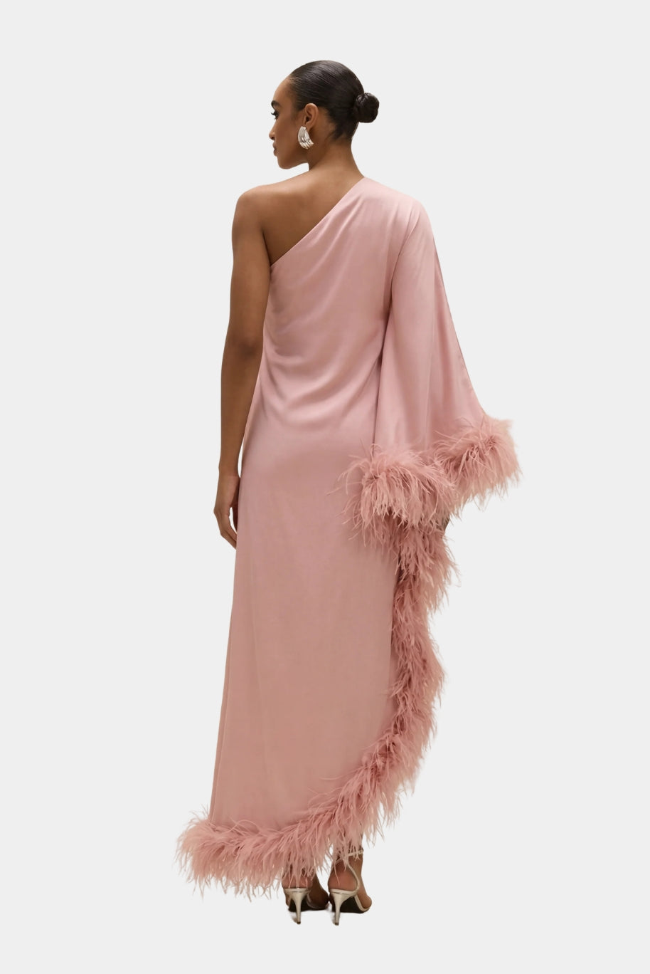 Vestido de Festa Longo Plumas