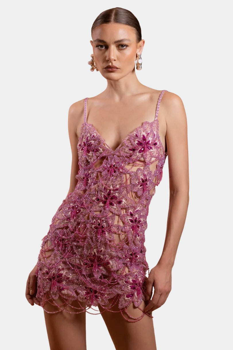 Vestido de Festa Curto Amélia Bordado