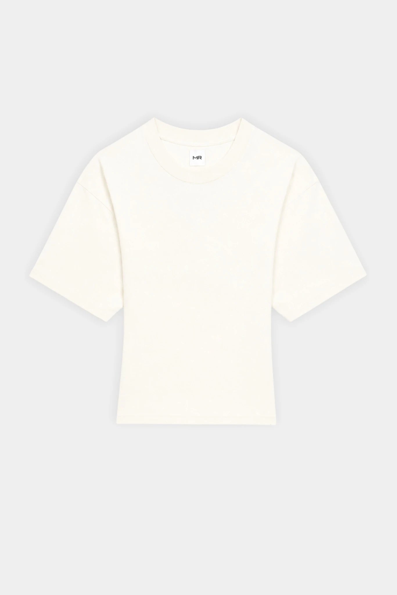 Camiseta Zolika MR em algodão pima off white com gola careca e mangas curtas