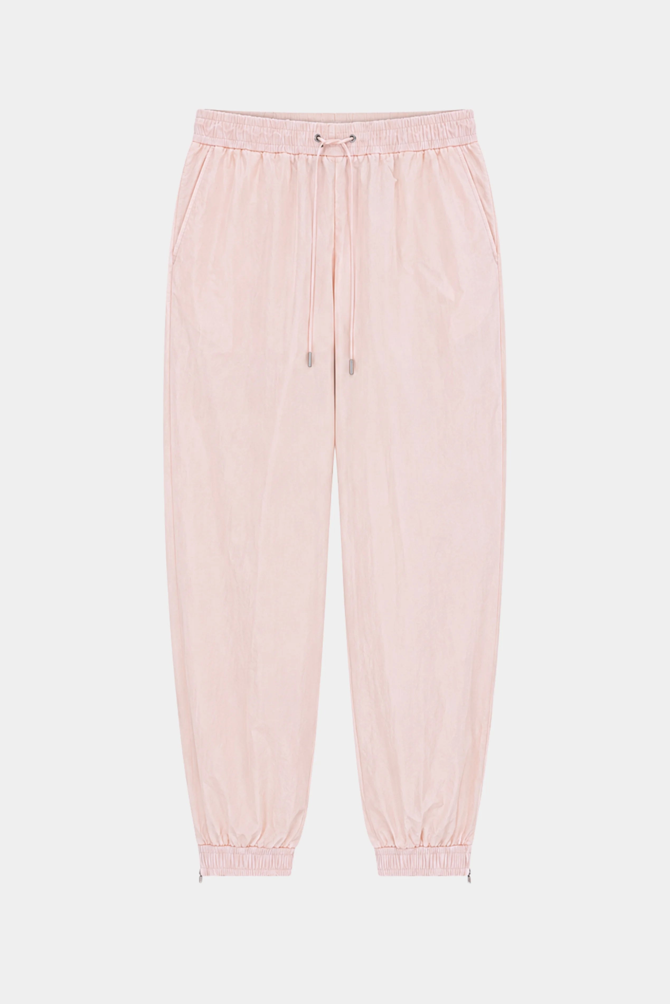 Calça Tepana Jogger Tecnológica rosa-claro com cintura elástica e cordão ajustável
