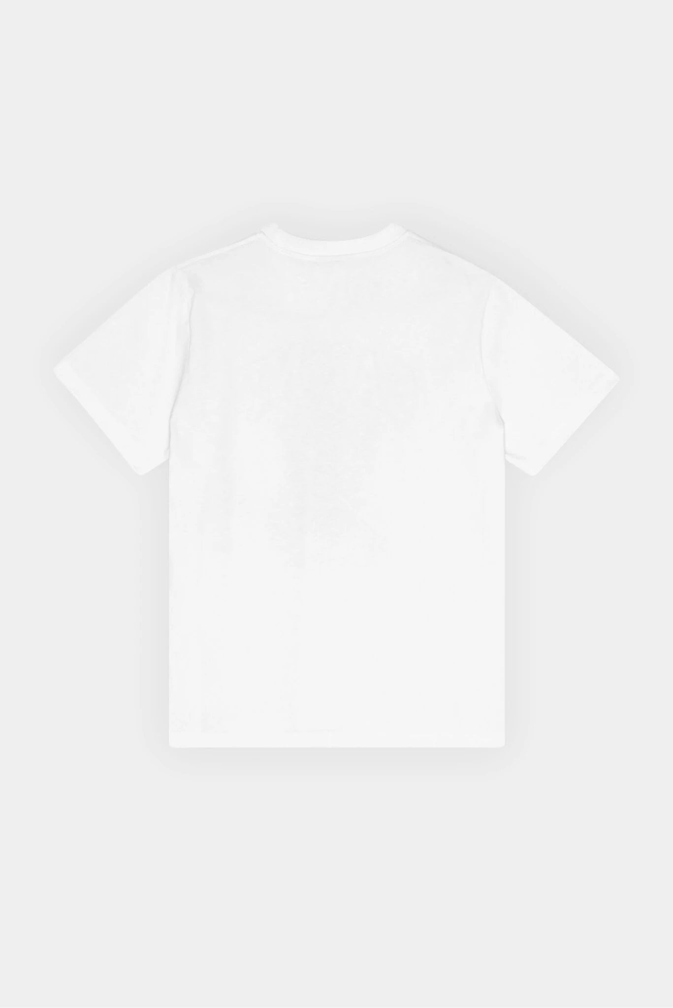 Camiseta branca Ganni lisa de manga curta vista traseira