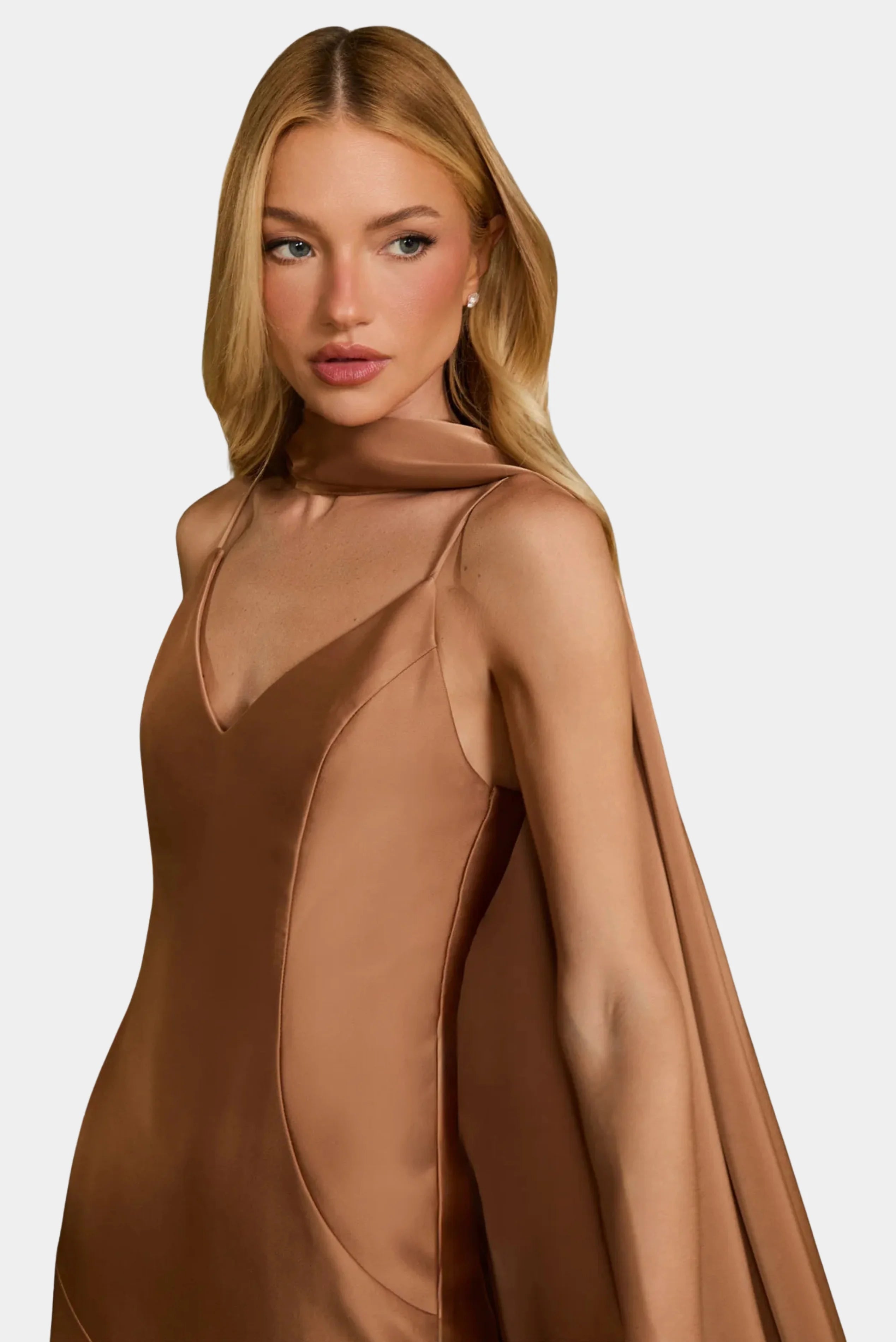 Vestido Longo Clarissa Cetim