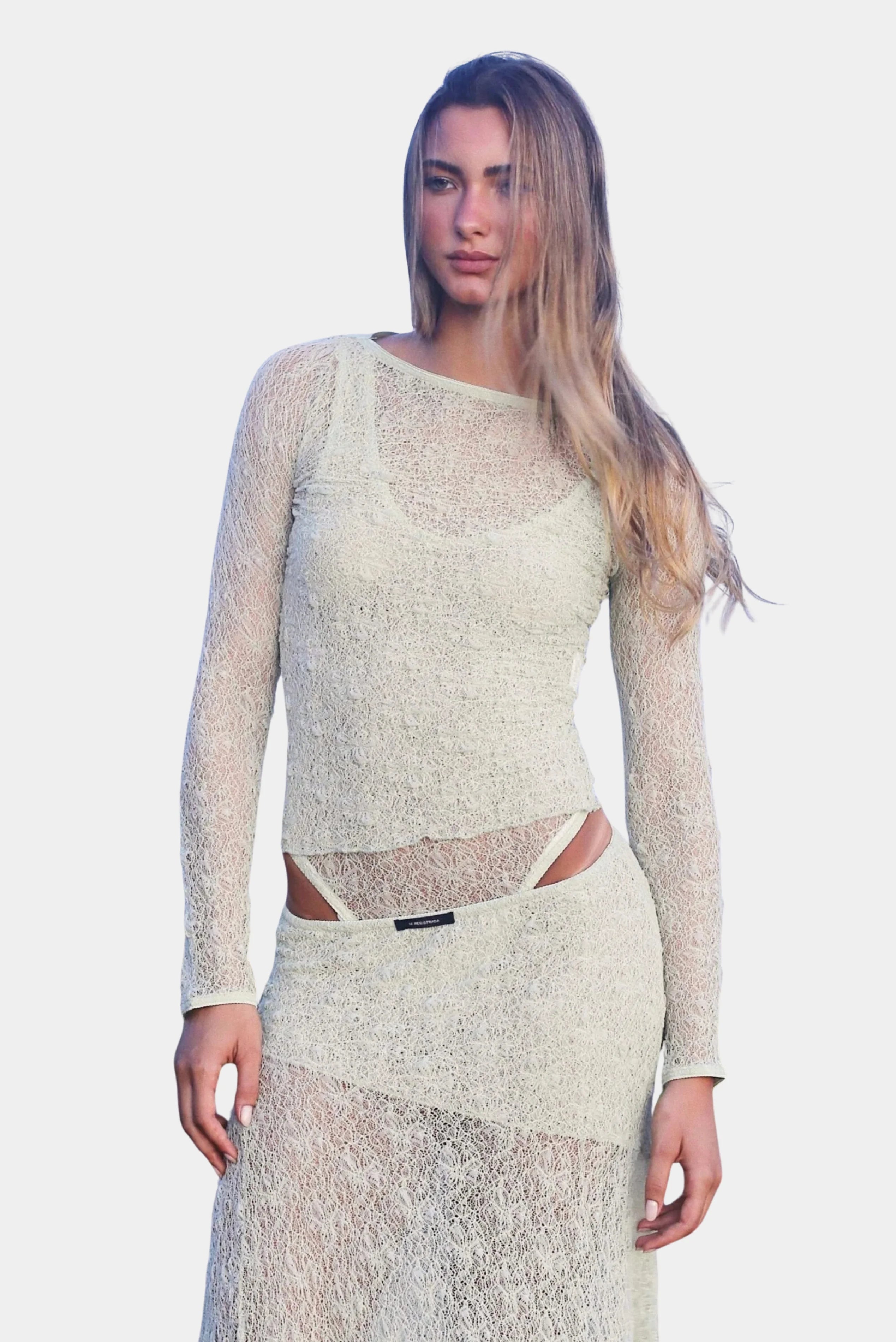 Blusa em Renda Manga Longa Lexy