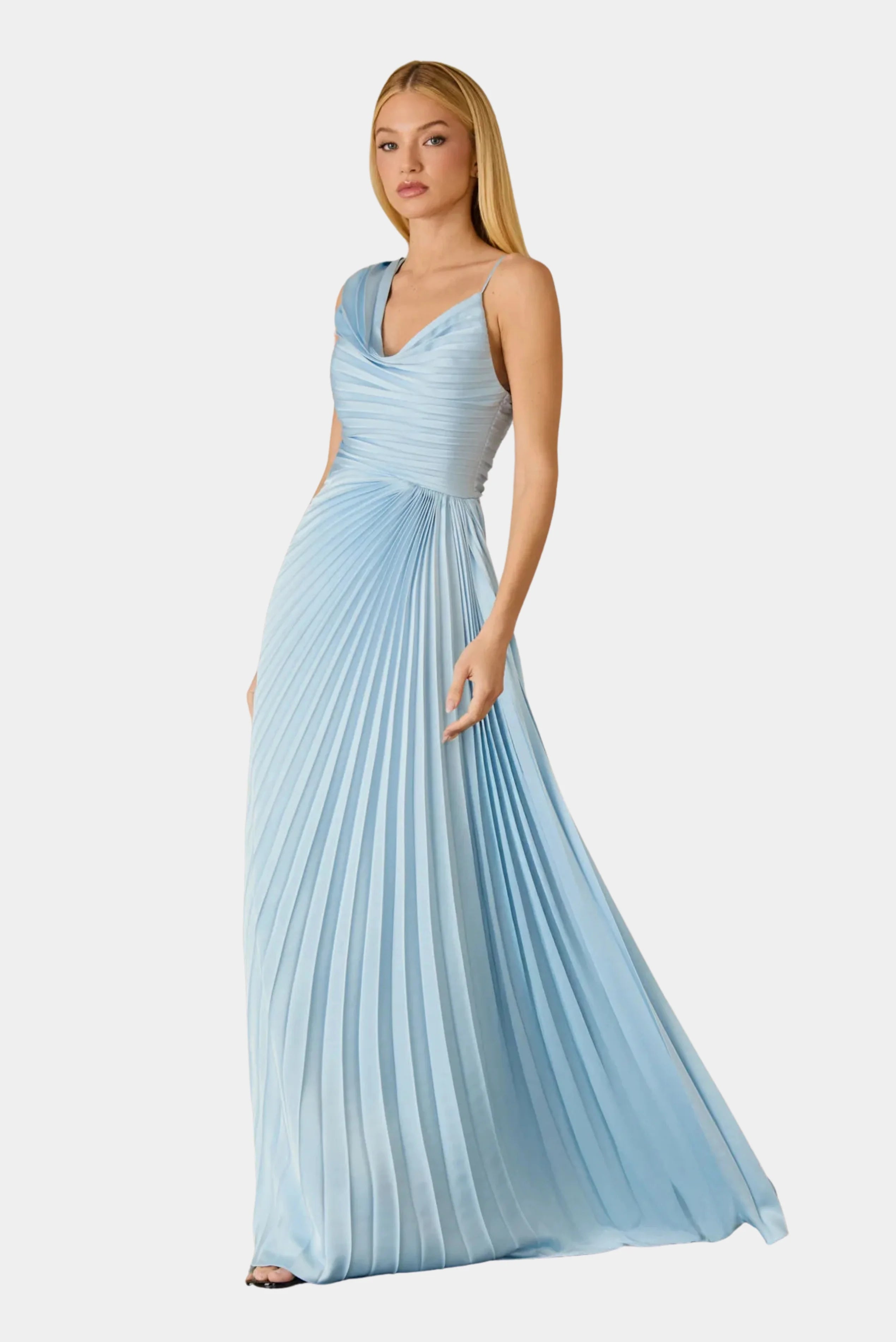 Vestido Longo Cecilia Plissado