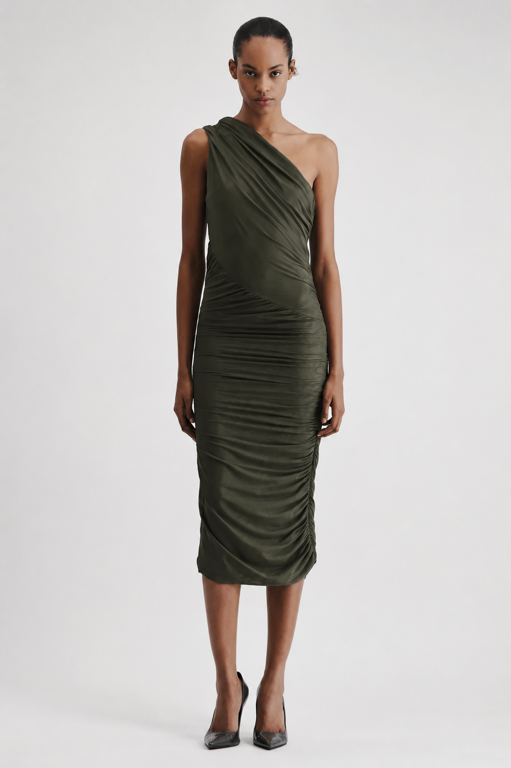 Vestido Velar Midi Drapeado