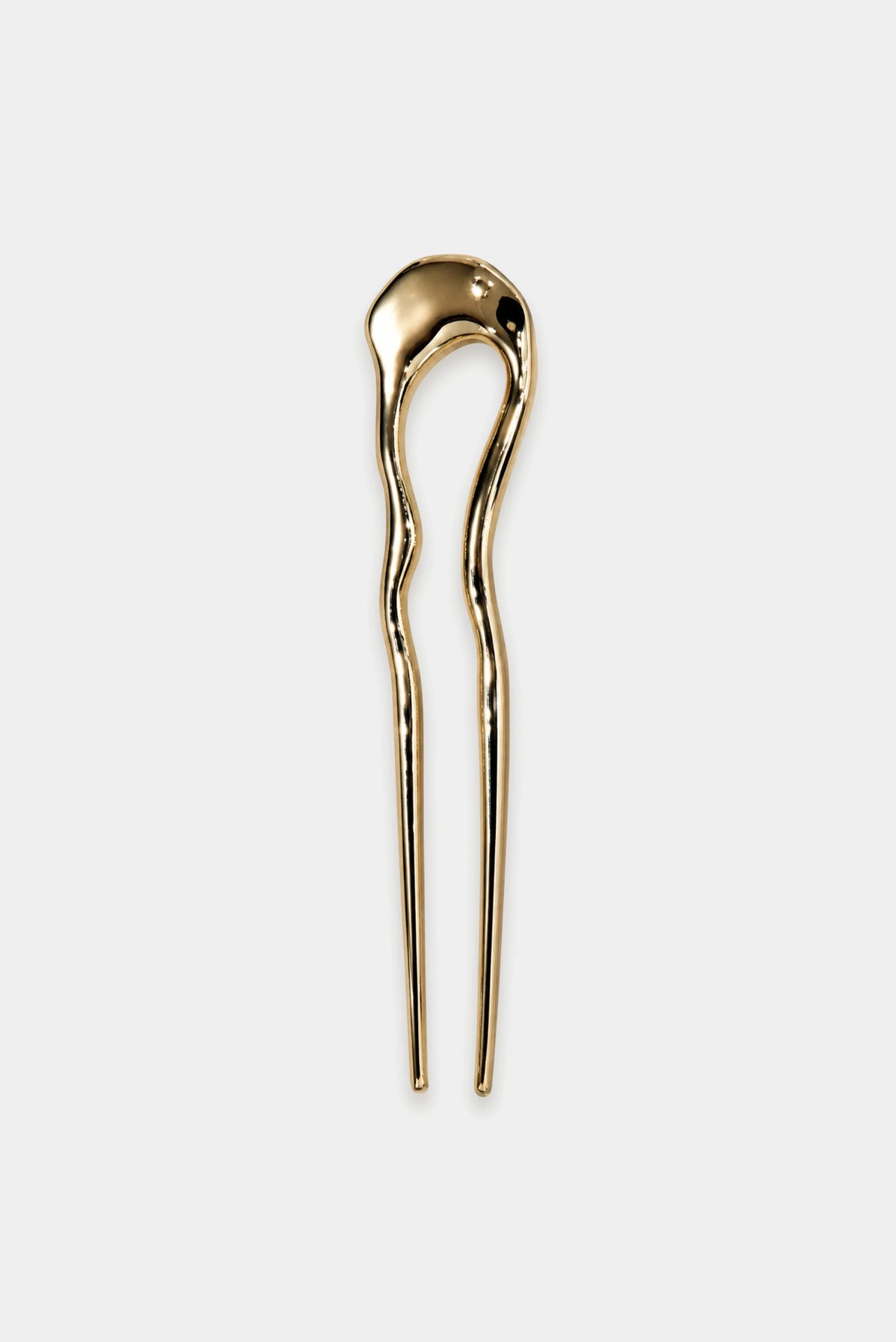 Grampo Francês Orgânico Azuma em metal dourado de duas hastes